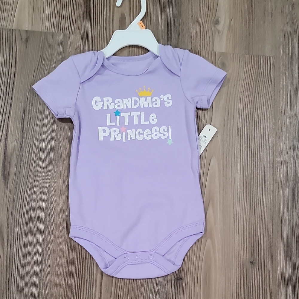 Faded Glory Lavender 'Grandma's Little Princess' Bodysuit